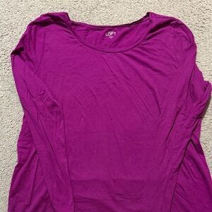 LOFT Women's magenta Long Sleeve Top